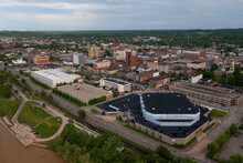 Aerial Of Pullman Square, Civic & Convention Center - Downtown Huntington, West Virginia