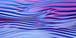 3d illustration of purple glowing color lines. Musical line equalizers. Technology geometry background.
