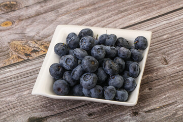 Ripe sweet tasty blueberries heap