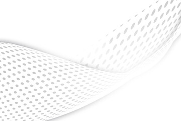 Poster - halftone wave white and grey abstract background  use for illustration business design and technology
