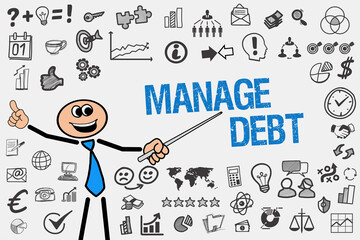 Canvas Print - Manage Debt