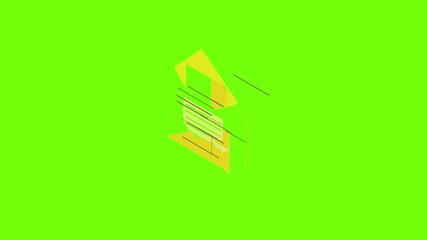 Poster - Open post envelope icon animation cartoon object on green screen background