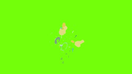 Poster - Hand drill icon animation cartoon object on green screen background