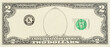 © JethroT - Blank sample of US two dollar banknote with empty middle area, front side. Blank obverse side two dollar bill for design purposes. Mock-up with an empty portrait frame.
