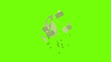 Caving Bolt Icon Animation Cartoon Object On Green Screen Background