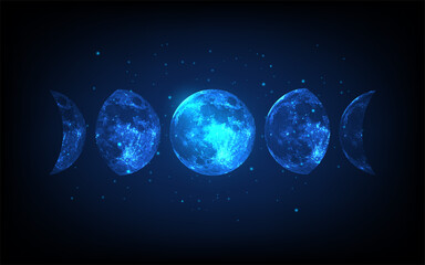 The moon, Technology vector, Abstract space vector background