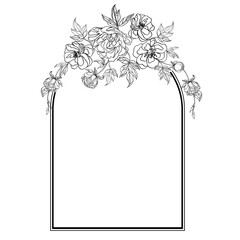 Wall Mural - frame with bouquets of flowers