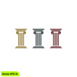 © andy - pillar icon lawyer court symbol vector illustration