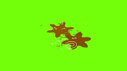 Wall Mural - Gingerbread flower icon animation cartoon object on green screen background