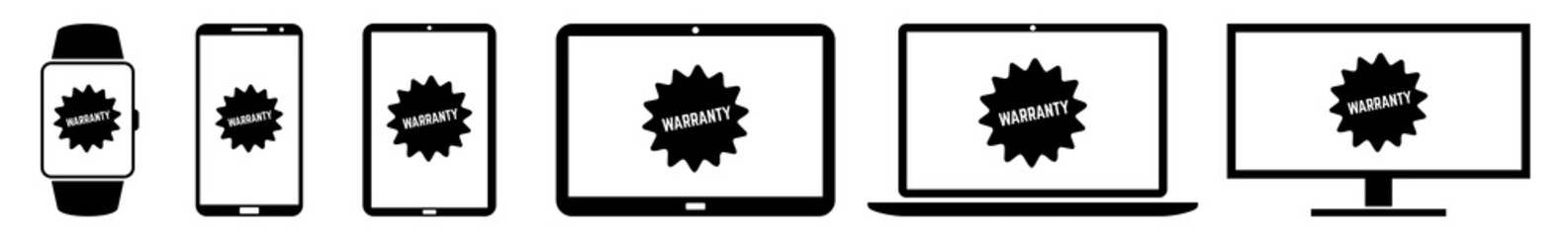 Wall Mural - display warranty, label, badge, price, tag, sticker, logo icon devices set | web screen device onlin