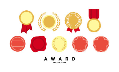 Wall Mural - set of vector illustration icons for awards
