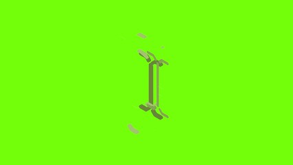 Poster - Text typing symbol icon animation cartoon object on green screen background