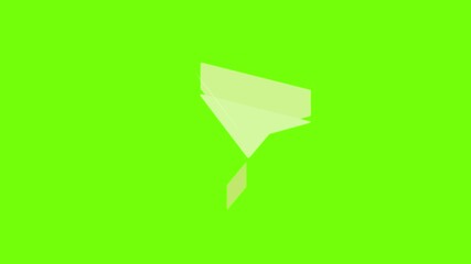 Poster - Direction cursor icon animation cartoon object on green screen background