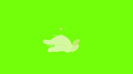 Poster - Cursor click icon animation cartoon object on green screen background