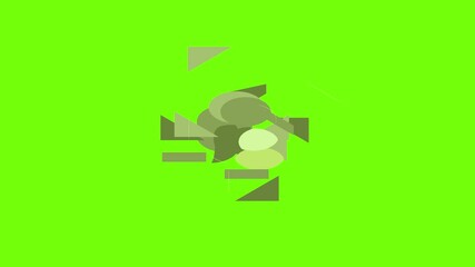 Poster - Search cursor icon animation cartoon object on green screen background