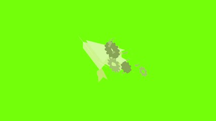 Poster - Loading cursor icon animation cartoon object on green screen background