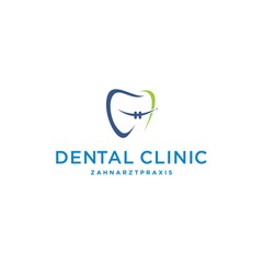 Aufkleber - dental tooth clinic logo design for family dentist vector