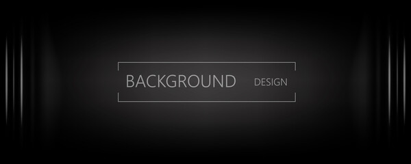 Wall Mural - black and dark gray abstract banner horizontal background 