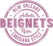 New Orleans Style Beignets Dessert Menu Stamp
