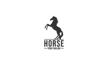 Horse Logo In White Background