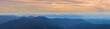 Vosges Mountainrange, viewed from the Belchen Mountain with haze, in autumn, in the Black Forest, Southwest Germany