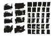 Flat Sponge Regular Artist Brush Short Background & Straight Lines Mix High Detail Abstract Vector Background Mix Set 