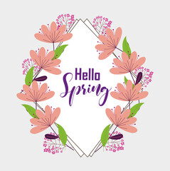 Poster - hello spring frame