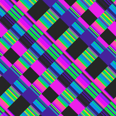 Poster - Bright seamless abstract pattern in retro style.