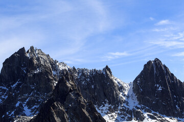 snow covered mountain 