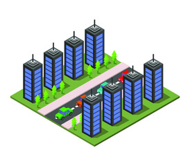 Sticker - Isometric city