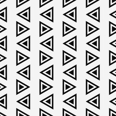 Poster - Black triangles point left and right. Vector white ornament.