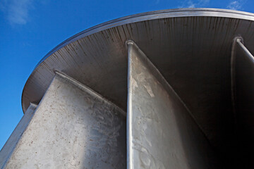 part of an old turbine used in hydropower production