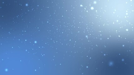 Wall Mural - 4K background of snow falling in the blue sky with white particles.