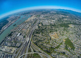 Fototapeta Na ścianę - Stock aerial photo of Highway One and Coquitlam, BC, Canada