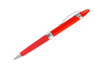 Wall Mural - Red pen  isolated on white background, clipping path included.