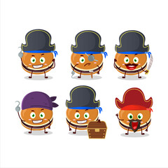 Poster - Cartoon character of dorayaki with various pirates emoticons