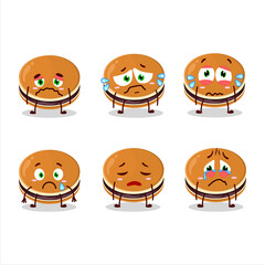 Canvas Print - Dorayaki in cartoon character with sad expression