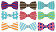 The bow tie. large set of bow ties isolated on white background. Vector. cartoon illustration. Vector.