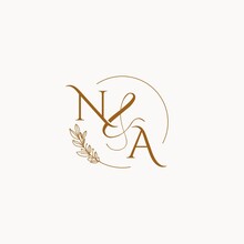 NA Initial Wedding Monogram Logo