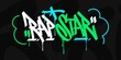 Hip Hop Hand Written Urban Graffiti Style Words Rap Star Vector Illustration Calligraphy Art