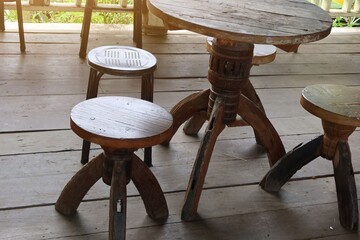 Wall Mural - antique table and chairs