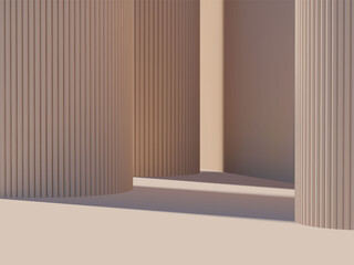 Poster - 3D rendered podium for your product showcase. Blank Vector 3d illustration. 