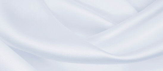 Wall Mural - Smooth elegant grey silk or satin luxury cloth as wedding background. Luxurious background design