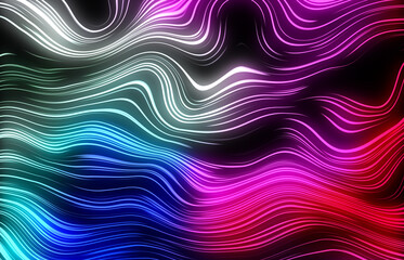 Wall Mural - abstract colored background of glowing lines