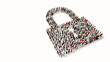 Concept conceptual large community of people forming the padlock icon. 3d illustration metaphor for communication, encryption, security, privacy and technology
