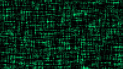 Futuristic dots background. Cyber background with particles different size. Technology particles illustration.