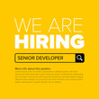 We are hiring minimalistic yellow flyer template