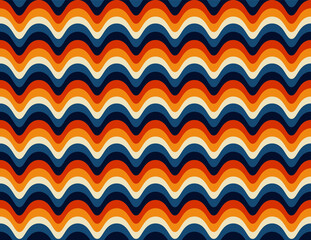Abstract . colorful background pattern seamless retro 70s. design for pillow, print, fashion, clothing, fabric, gift wrap. Vector.
