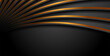 Black and golden waves abstract corporate background. Vector design
