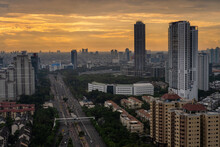 Beautiful Scenery Of Jakarta Skyline From Wisma Atlet Jakarta. Place Where I Got Quarantine During Covid19